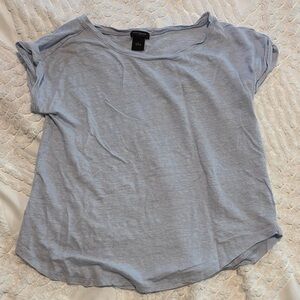 Ann Taylor Light Blue Short Sleeve Tee